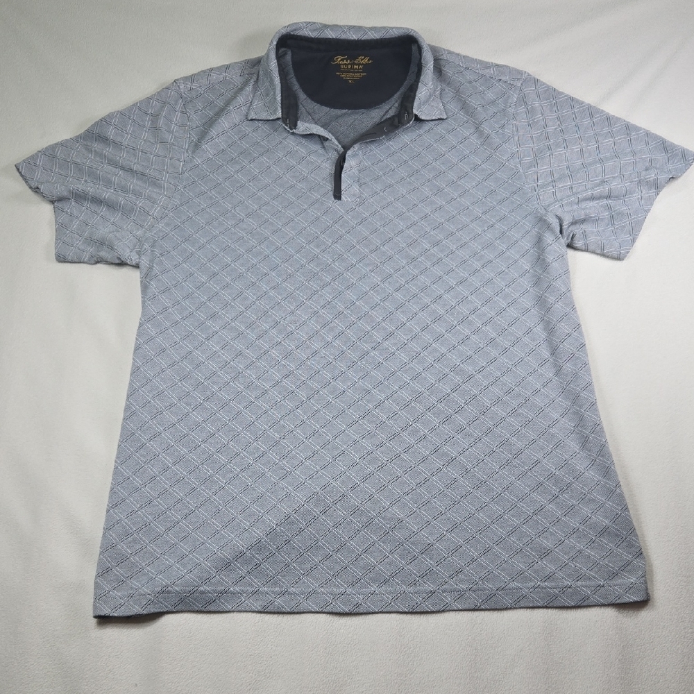 Tasso Elba Light Gray Golf, Pickleball Polo Shirt